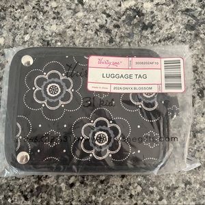 NEW Thirty-One Luggage Tag Onyx Blossom